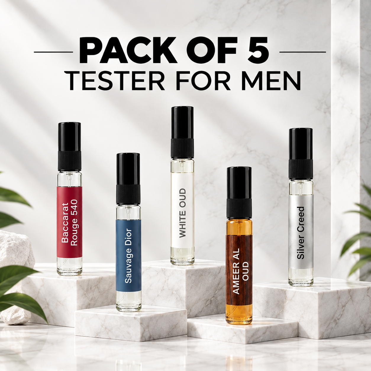 Pack Of 5 Men tester 